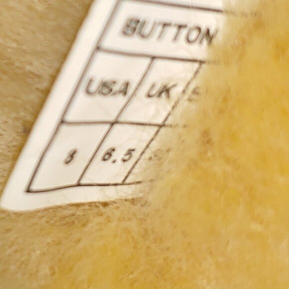 Cozy Steps Genuine Sheepskin 2 Side Buttons Booties Size 8 Brown/Cream - Picture 4 of 10